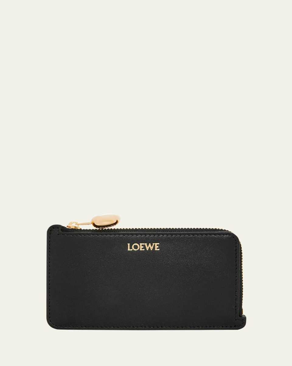 Pebble Zip Leather Card Holder